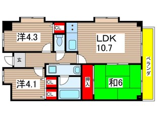 ヴィラ荘園口の物件間取画像